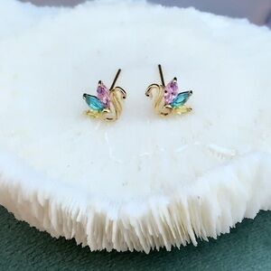 Sterling Sliver Swan  earrings